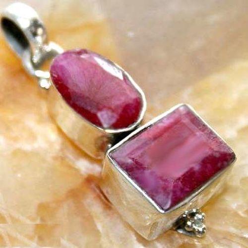 Rub 156b pendentif 35mm 8x12mm pendant rubis argent925