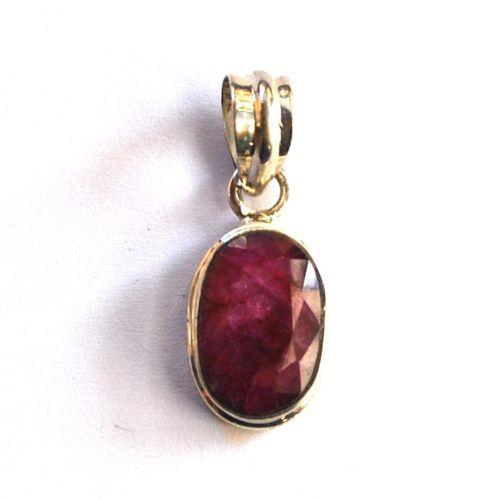 Rub 158 pendentif pendant 35mm rubis 10x18mm argent925 1