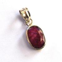 Rub 158 pendentif pendant 35mm rubis 10x18mm argent925 3