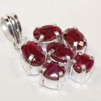 Rub 159b pendentif 45mm 10x8mm pendant rubis argent925