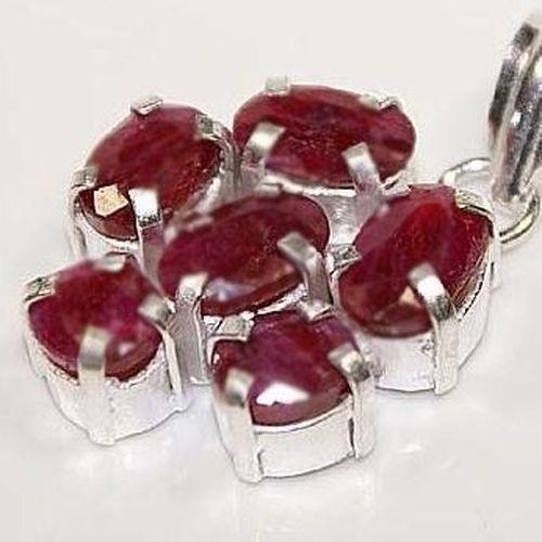 Rub 159c pendentif 45mm 10x8mm pendant rubis argent925