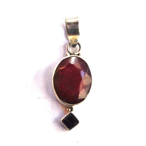 Rub 160 pendentif pendant 50mm rubis amethyste 14x18mm argent925 2