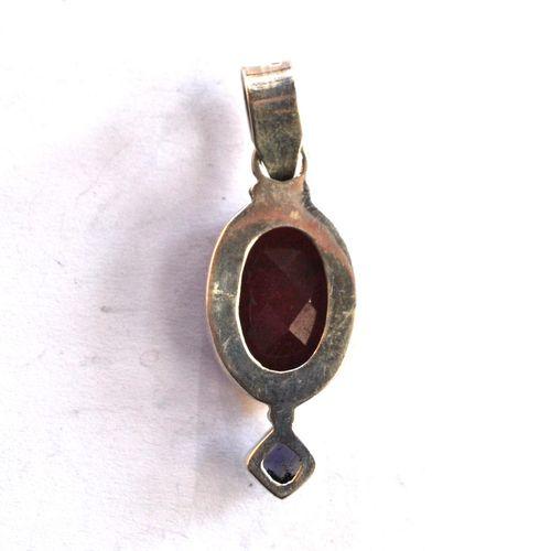 Rub 160 pendentif pendant 50mm rubis amethyste 14x18mm argent925 4