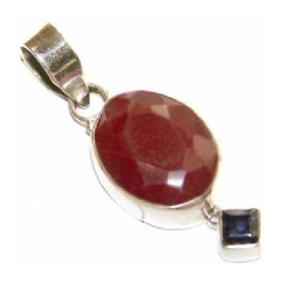 Rub 160a pendentif 50mm 10x12mm pendant rubis argent925