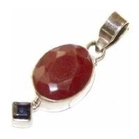 Rub 160b pendentif 50mm 10x12mm pendant rubis argent925