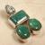 Rub 166b pendentif emeraude argent 925
