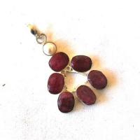 Rub 171 pendentif pendant rubis argent 925 50mm 10gr 4