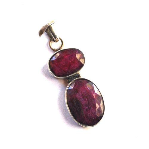 Rub 187 pendentif pendant 50mm rubis 14x18mm argent925 3