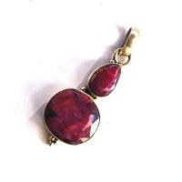 Rub 188 pendentif pendant 40mm rubis 20x40mm argent925 2