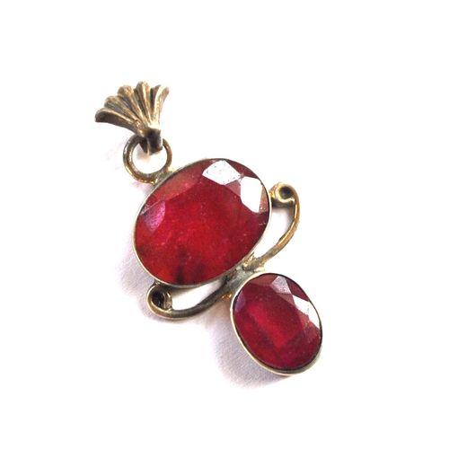 Rub 191 pendentif pendant 45mm rubis 22x45mm argent925 1