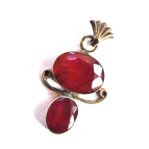 Rub 191 pendentif pendant 45mm rubis 22x45mm argent925 3