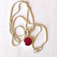 Rub 254 pendant pendentif rubis chaine 54mm diam12 argent925 2