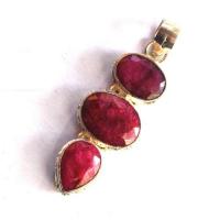 Rub 257 pendentif pendant 50mm rubis 18x55mm argent925 1