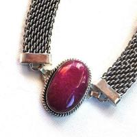 Rub 258 bracelet rubis 20x32mm 50gr argent925 1