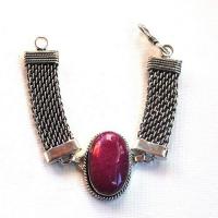 Rub 258 bracelet rubis 20x32mm 50gr argent925 2