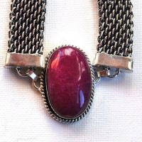 Rub 258 bracelet rubis 20x32mm 50gr argent925 5