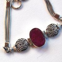 Rub 260 bracelet rubis 20x15mm 26gr argent925 1