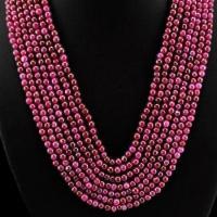 Rub 292 collier parure sautoir 7rangs mm rubis cachemire achat vente bijoux ethniques 4 