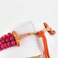 Rub 293 collier parure sautoir 3rangs 8x10mm rubis lanterne 140gr vente bijoux ethniques 2