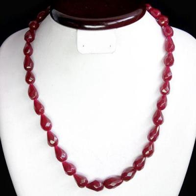 Rub 301 collier parure rubis cachemire 8x10mm 60gr ethnique 1