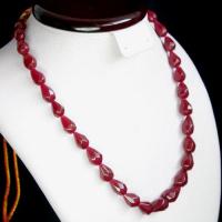 Rub 301 collier parure rubis cachemire 8x10mm 60gr ethnique 2