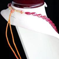 Rub 301 collier parure rubis cachemire 8x10mm 60gr ethnique 3