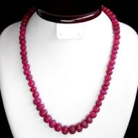 Rub 303 collier parure rubis fuchsia cachemire 9x11mm 55gr ethnique 1 