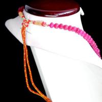 Rub 303 collier parure rubis fuchsia cachemire 9x11mm 55gr ethnique 3