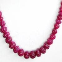 Rub 303 collier parure rubis fuchsia cachemire 9x11mm 55gr ethnique 4 