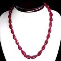 Rub 304 collier parure rubis cachemire 9x18mm 59gr bijou ethnique 1