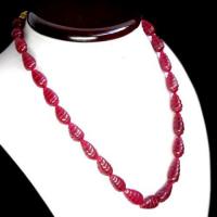 Rub 304 collier parure rubis cachemire 9x18mm 59gr bijou ethnique 2 