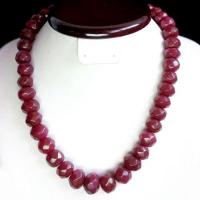Rub 305 collier parure 14x18mm rubis perles facettees 156gr vente bijou ethniques 1 