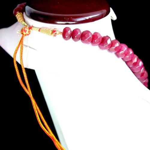 Rub 305 collier parure 14x18mm rubis perles facettees 156gr vente bijou ethniques 3