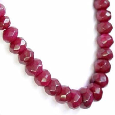 Rub 305 collier parure 14x18mm rubis perles facettees 156gr vente bijou ethniques 4