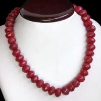 Rub 306 collier parure 13x16mm rubis perles facettees 143gr vente bijou ethniques 2 