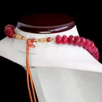Rub 306 collier parure 13x16mm rubis perles facettees 143gr vente bijou ethniques 3 
