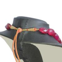 Rub 307 collier parure 16x22mm rubis perles facettees 110gr vente bijou ethniques 3