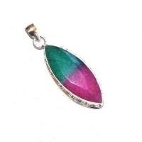 Rub 312 pendant pendentif 60mm emeraude rubis 16x42mm argent 3