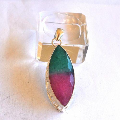 Rub 312 pendant pendentif 60mm emeraude rubis 16x42mm argent 4