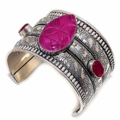 Rub 345 bracelet 50mm torque manchette rubis cachemire 57gr 25x40mm argent 2