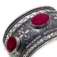 Rub 348 bracelet 45mm torque manchette rubis cachemire 55gr 15x20mm argent 3