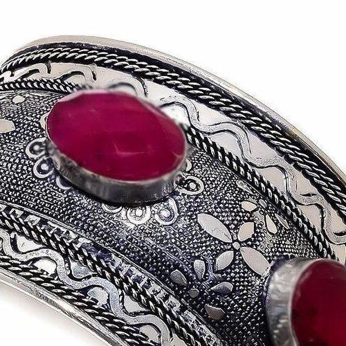 Rub 348 bracelet 45mm torque manchette rubis cachemire 55gr 15x20mm argent 4