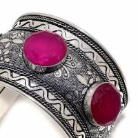 Rub 350 bracelet 45mm torque manchette rubis cachemire 56gr 20mm argent 3