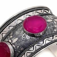 Rub 350 bracelet 45mm torque manchette rubis cachemire 56gr 20mm argent 4