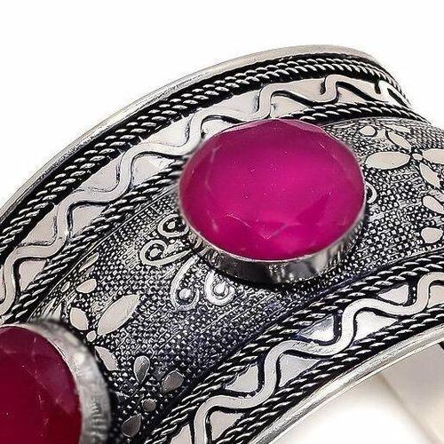 Rub 350 bracelet 45mm torque manchette rubis cachemire 56gr 20mm argent 4