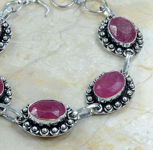 Rub 370b bracelet rubis bijou argent 925 achat vente 1