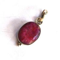 Rub 408 pendentif pendant rubis 13x32mm argent925 1