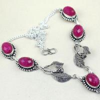 Rub 439c collier parure sautoir rubis cachemire achat vente bijoux argent ethniques