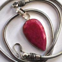 Rub 469 pendentif chaine rubis 24x40mm argent925 1