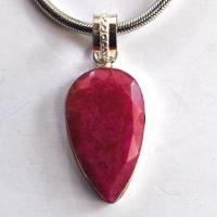 Rub 469 pendentif chaine rubis 24x40mm argent925 2